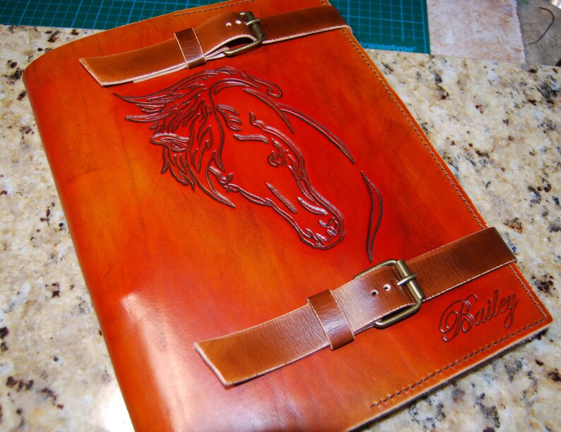 Leather Journal Large Horse Journal Leather Notebook Etsy