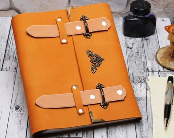 Medieval Leather Notebook, Handmade Leather Journal, Personalized Journal, Vintage journal, Diary, Notebook, Personalized Gift, TiVergy Book