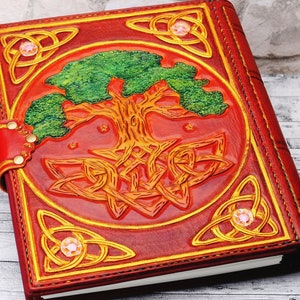 A4, Large, Leather Bound Journal, Tree of Life, Family Tree