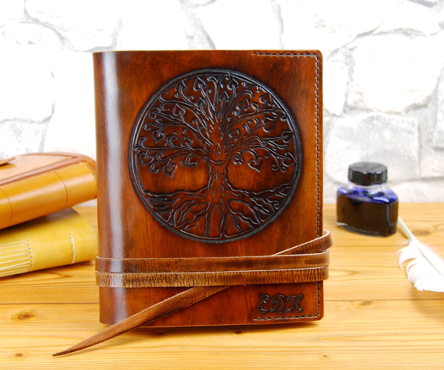 Tree of Life Leather Journal, Leather Book, Gift, Leather Notebook ...