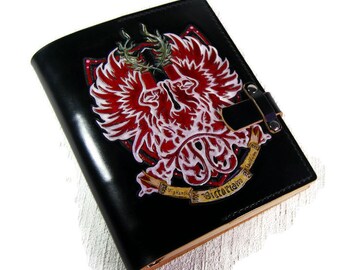 Medieval Cosplay Leather Journal Handmade Leather Journal Family Crest Journal Notebook Diary Custom Leather Journal Personalized Journal