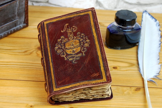 Gift Aged Leather Book Journal Notebook Diary Travel Book Recipes Book Personalized Custom Book A6 A5 A4 Bound Book Aged Paper TiVergy Book
