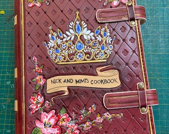 Custom Personalized Leather Book Journal Notebook Diary Family Book Travel Journal Recipe Journal Brown Leather Journal