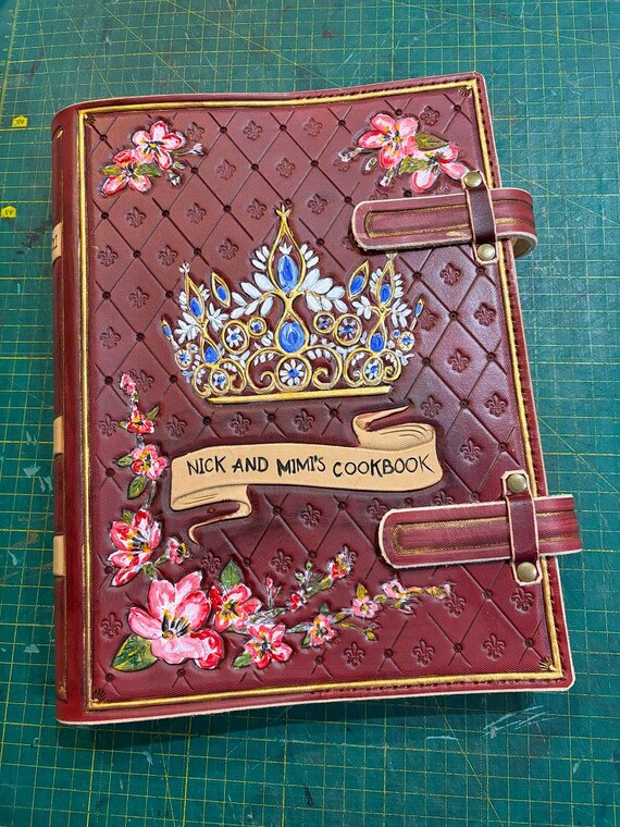 Custom Personalized Leather Book Journal Notebook Diary Family Book Travel Journal Recipe Journal Brown Leather Journal
