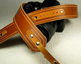 Handmade Camera Strap, Personalized Leather Camera Strap, DSLR Camera Strap, Custom Leather Strap, Nikon strap, Canon strap, Pentax, Gift