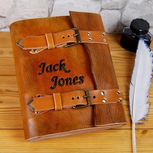 Personalized Leather Journal, A5 Handmade Leather Journal, Vintage Journal, Diary, Notebook, Brown leather Journal, Gift TiVergy Journal