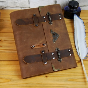 Personalized Leather Journal, Handmade Leather Journal, Vintage Journal, Diary, Notebook, Brown leather Journal, Gift for him, Gift for her