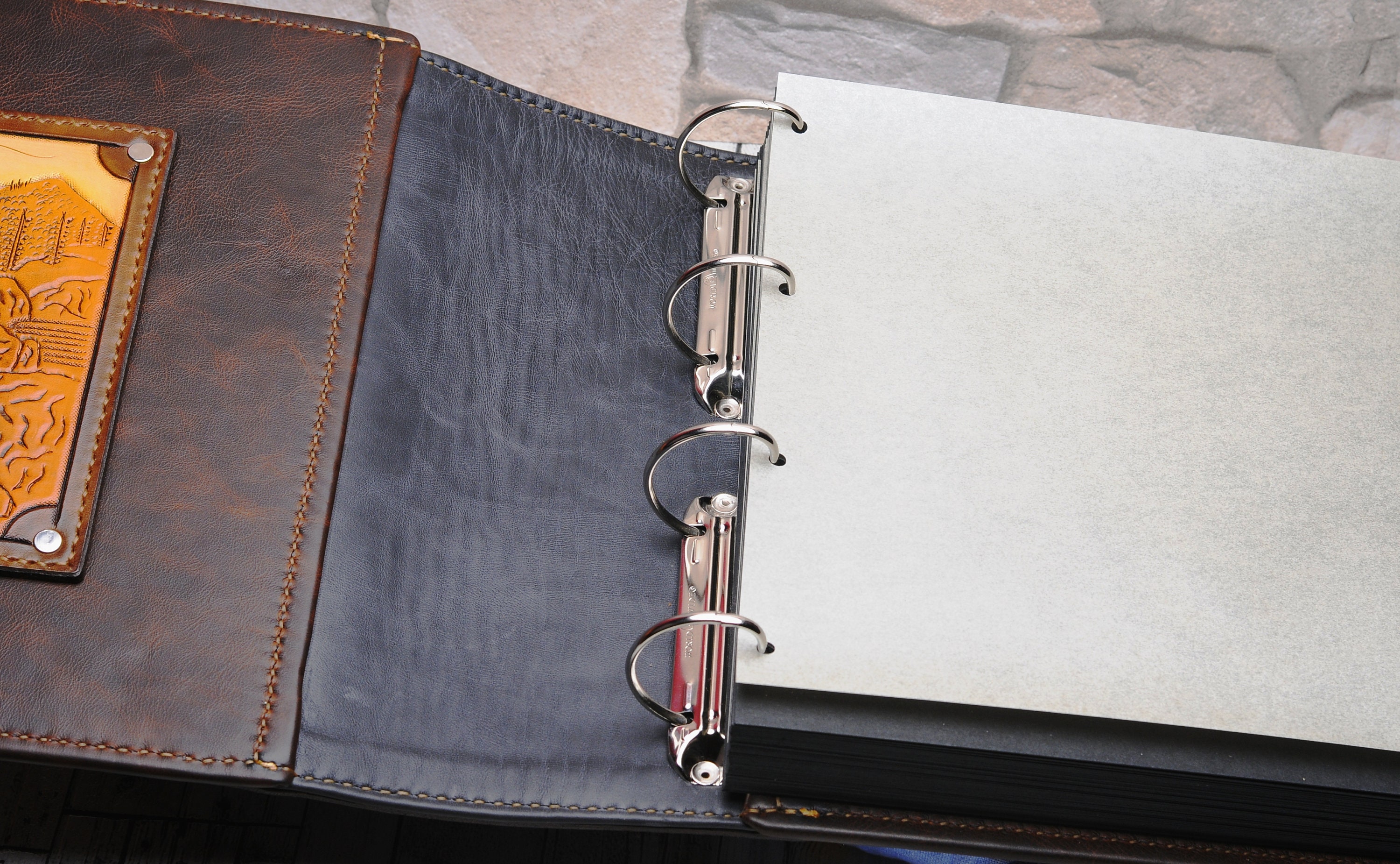 A3 Custom Leather Photo Album, 13x20 Inches Leather Book, Personalized ...