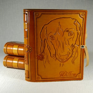 A5 Dog Journal Leather Custom order Notebook Diary Gift Travel journal Personalized Book Handmade Journal TiVergy Journal