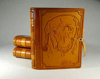 A5 hond Journal lederen aangepaste volgorde notebook dagboek cadeau reisboekje gepersonaliseerde boek handgemaakte Journal TiVergy Journal