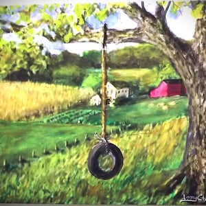 original acrylic painting on canvas, landscape