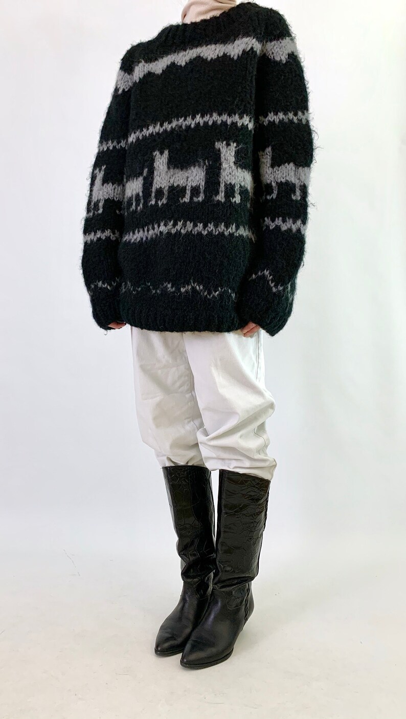 Alpaca Sweater Folklore Ethno Hippie Peru South America Wool Chunky 90s Oversize South America