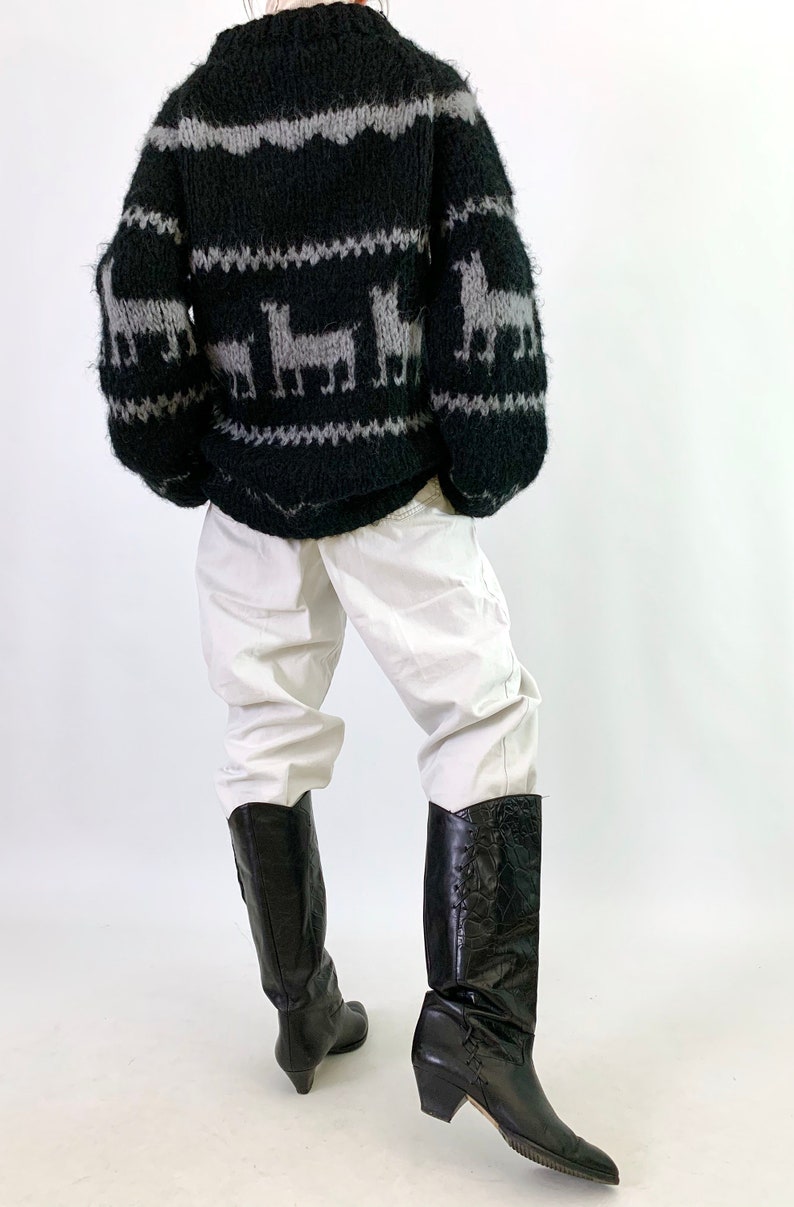 Alpaca Sweater Folklore Ethno Hippie Peru South America Wool Chunky 90s Oversize South America