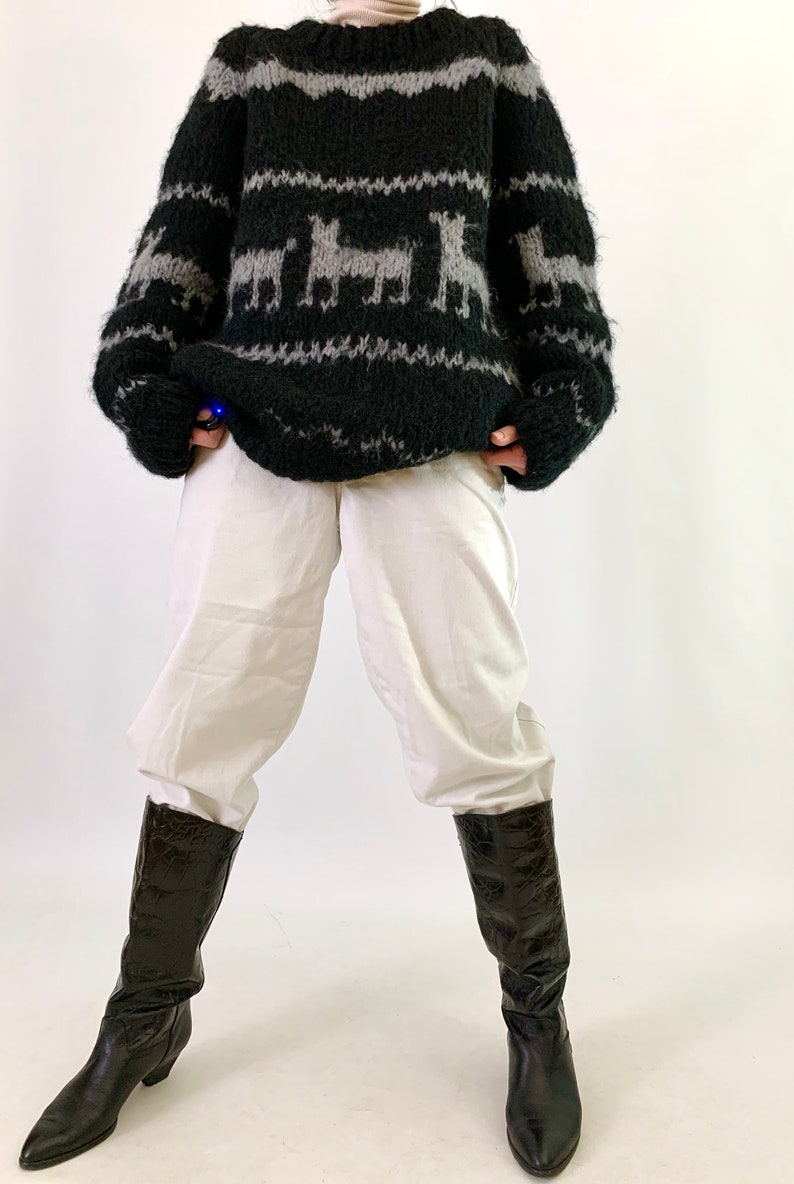 Alpaca Sweater Folklore Ethno Hippie Peru South America Wool Chunky 90s Oversize South America