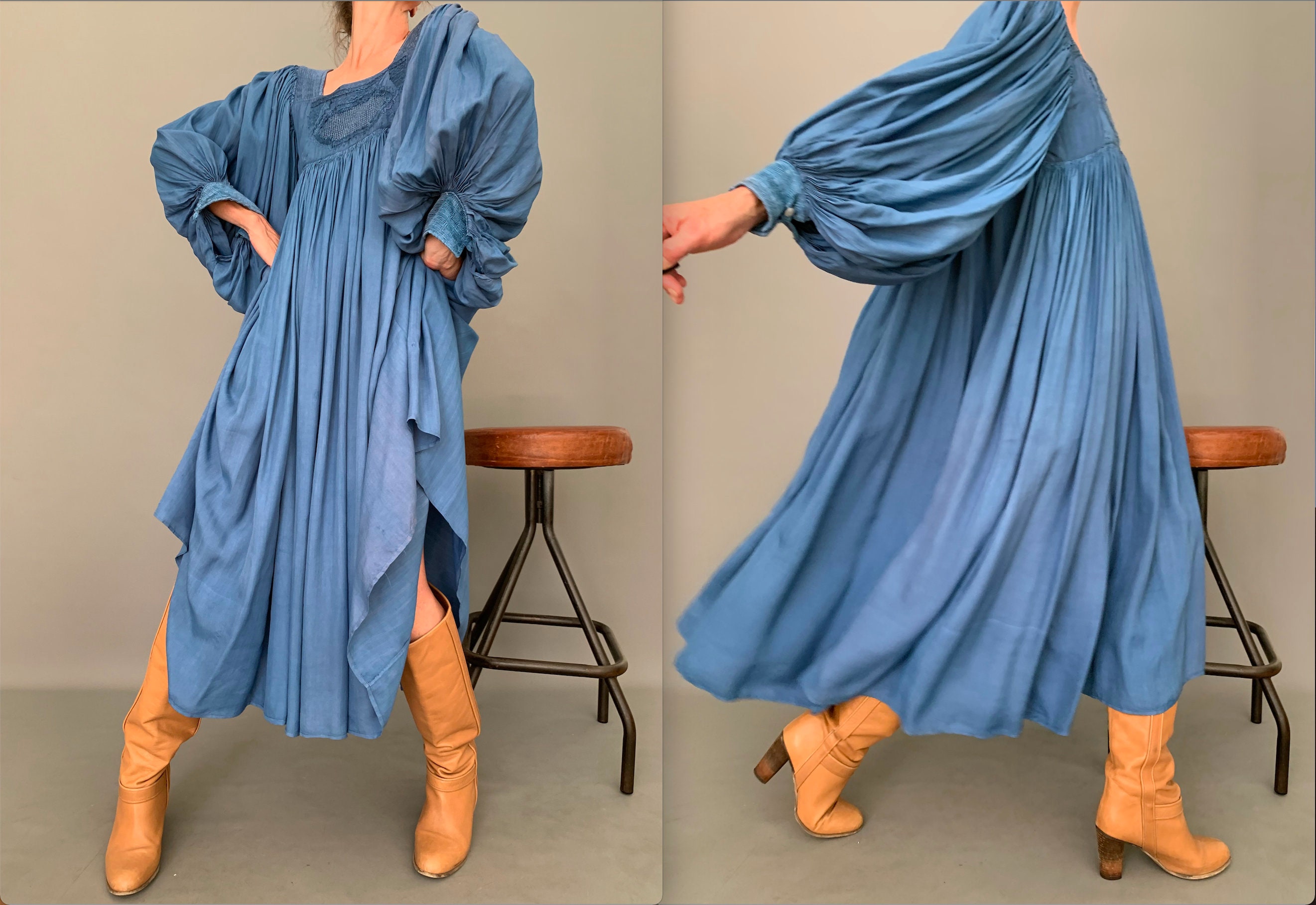 Generisch Hippie Kostüm Damen 80er Jahre Bekleidung Damen Kleid