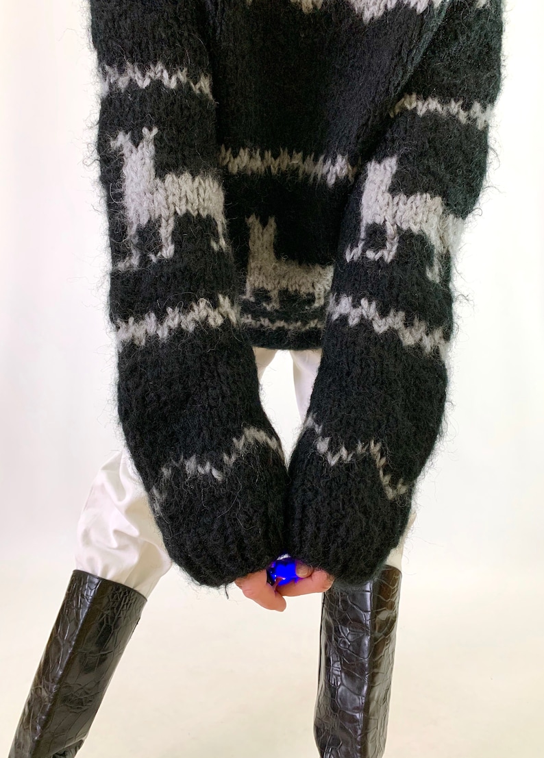 Alpaca Sweater Folklore Ethno Hippie Peru South America Wool Chunky 90s Oversize South America