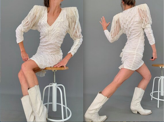 Vintage 80s Art Deco Evening Dress Cocktail Dress