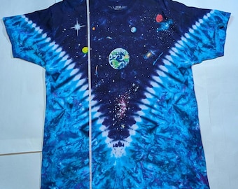 Liquid Blue Space Top 1992 Tie dye Mens size 2XL 2X-Large shirt