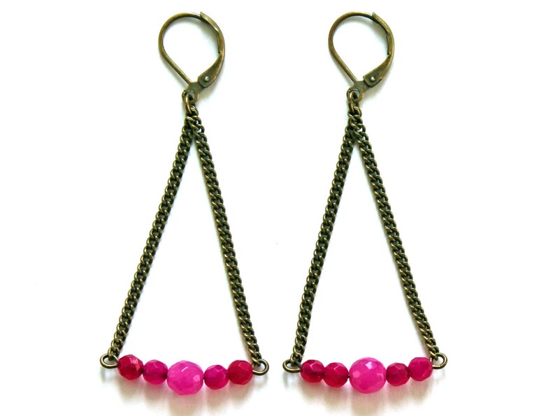 Pemberley jewelry earrings earrings jewelry Bohemian jewelry Gemstones /& brass 8 colors