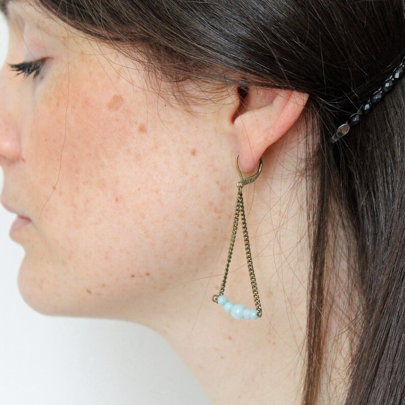 Pemberley jewelry earrings earrings jewelry Bohemian jewelry Gemstones /& brass 8 colors