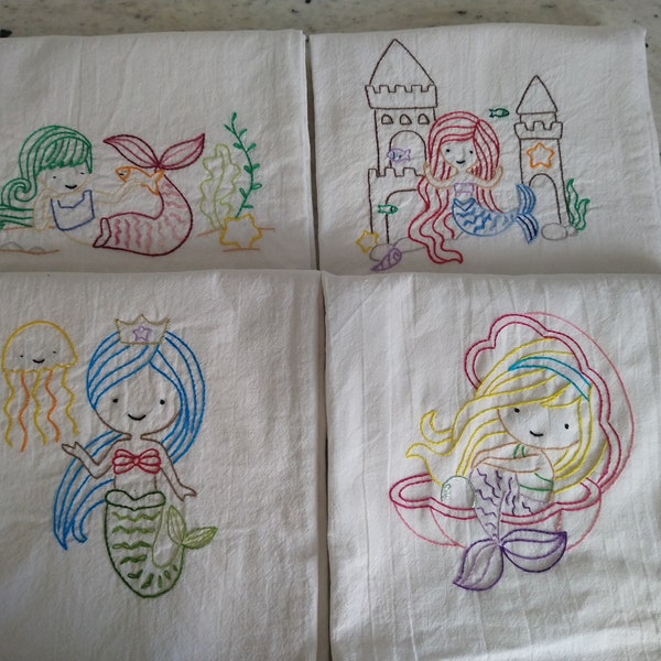 Mermaid Hand Towel Etsy