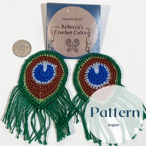 PATTERN- Peacock Feather Earrings