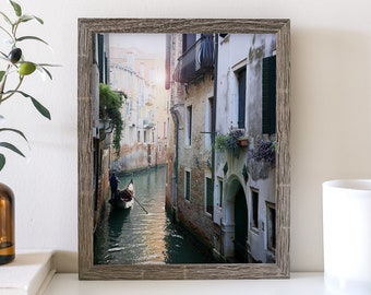 Venice gondolier art print, Venice fog photography, Venice canal print, Italy photography, Italy large wall art, Giclee print, Italy poster