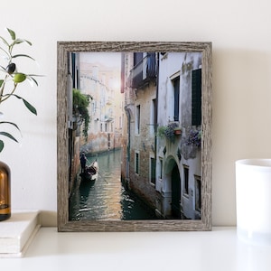 Venedig Gondoliere Kunstdruck, Venedig Nebel Fotografie, Venedig Kanal Druck, Italien Venedig Fotografie, Italien Wandkunst, Giclée Druck, Italien Poster