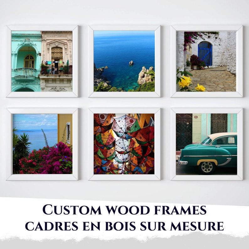 FRAMES not including art Custom framing Standard frame sizes Wood frame Black frame White frame Ready to hang Gallery wall image 1