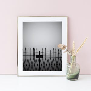 Affiche noir et blanc Venise, St Lazare Venise, Affiche Italie grand format, Canal Venise, Affiche photo europe, Affiche noir & blanc Italie