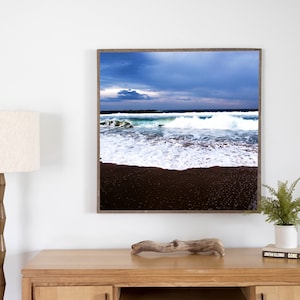 Paysage maritime Décor bord de mer - Photographie de la mer et de vagues - Affiche photo plage - San Sebastian Pays Basque Espagne