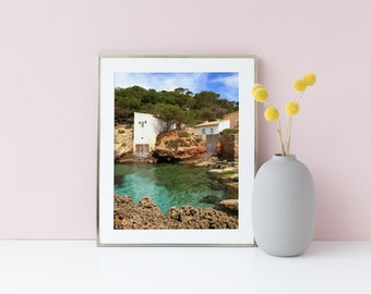 Mallorca Spain beach photography print - Mallorca beach wall art - Beach print home decor - Mediterranean Sea photography - Mallorca poster