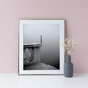 Affiche noir et blanc Venise, St Lazare Venise, Affiche Italie grand format, Canal Venise, Affiche photo europe, Affiche noir & blanc Italie