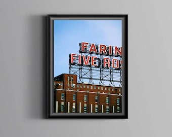 Farine Five Roses Montreal photography - Architecture art - Large urban wall art - Montreal photo - Home office wall art - Montreal poster