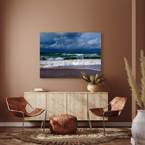 Photographie de vagues de la Mer - Art mural sur toile, plexiglas, métal (aluminium) ou bois - Cadre flottant - Déco maritime - Pays basque