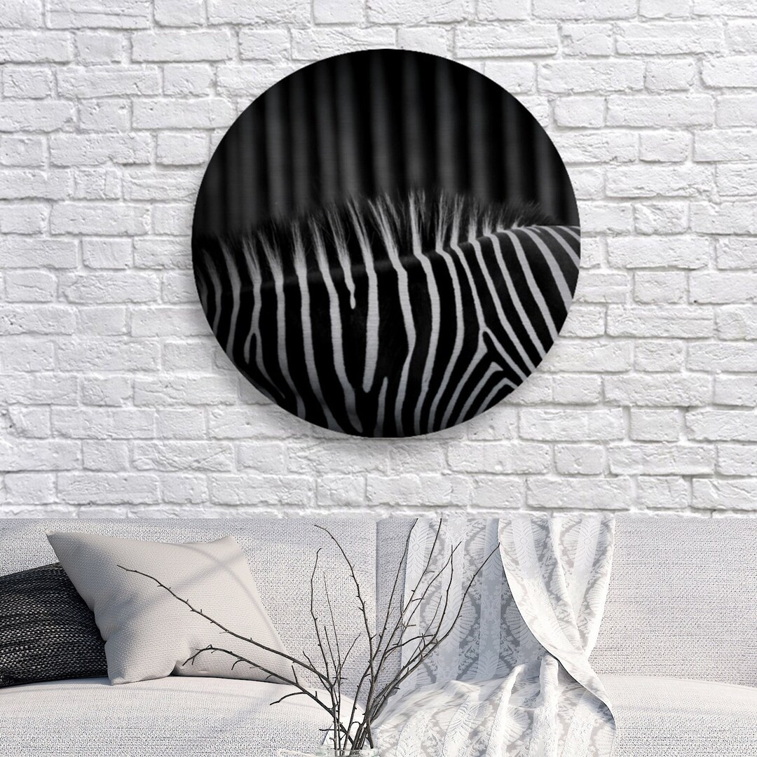 Zebra Decor Wall Art Abstract Wall Art Minimalist Modern Zebra Close up