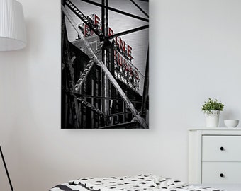 Farine Five Roses - Montreal photography - Griffintown industrial decor - Large art stretched canvas, aluminum, acrylic - Architecture art