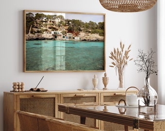 Mallorca beach photography print - Mallorca Spain beach wall art - Coastal bedroom decor - Mediterranean decor - Cala Llombards Santanyi