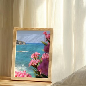 Tropea Calabre Italie - Décor bord de mer - Photographie de la mer vagues - Affiche plage - Décor tropicale nautique - Déco méditerranéen