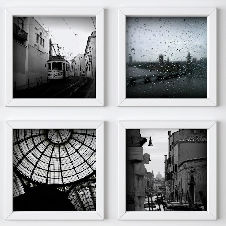 Milan Italy photography wall art Black and white architecture photo print Italian design art Milan gallery dome ceiling In Galleria