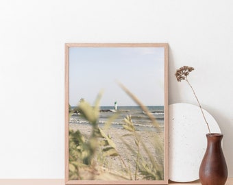 Wellington beach print - Sand dunes lighthouse photography - Beach wall art - Boho beach decor - Prince Edward County beach photography