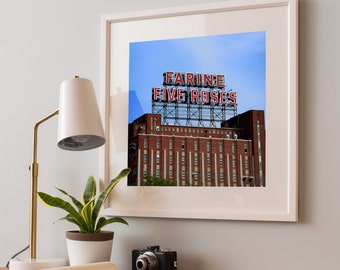 Farine Five Roses - Montreal photography - Five Roses art - Industrial decor - Urban architecture poster - Montreal art print - Urban decor
