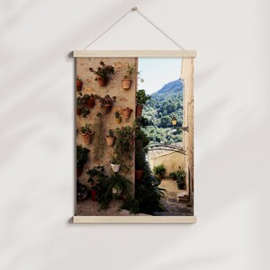 Affiche pots de fleurs Valldemossa - Majorque Espagne - Affiche Méditerrannée - Décor boho - Photo voyage Espagne