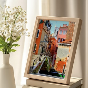 Photographie de Venise Italie - Affiche photo Venise - Paysage Italie - Canal pont quartier juif Venise - Architecture Venise grande affiche