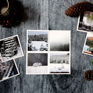 Ensemble cadeau surprise de 4 photos - Ensemble de cartes postales - Affiches carrées - Photographie de voyage - Carte giclée écoresponsable