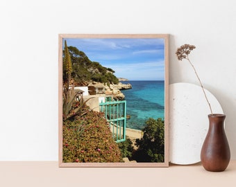 Mallorca strand kunst aan de muur - Mallorca Spanje strand fotografie - Kust slaapkamer decor - Mediterrane kunst - Grote muur kunst - Cala Llombards foto