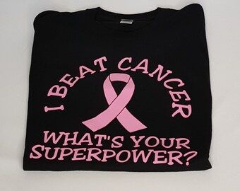 Ladies Cancer Quote Large T-shirt.  Comes with one matching face mask