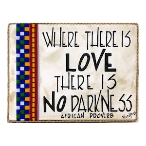 Africa Decor - Africa Home Decor - Africa American Art - African Decor- Love Sign for Wall - Love Wall Sign -African Inspired -Love Wall Art