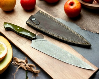 Handmade Damascus Steel Chef Knife, Kitchen Knives set, Chef Knives, Steak Knives, BBQ Knives, Serbian Knives,Groomsman & Christmas Gift