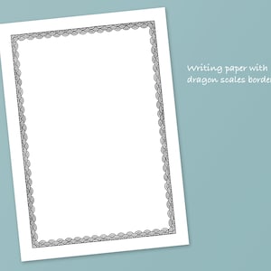 Dragon decorative border writing paper